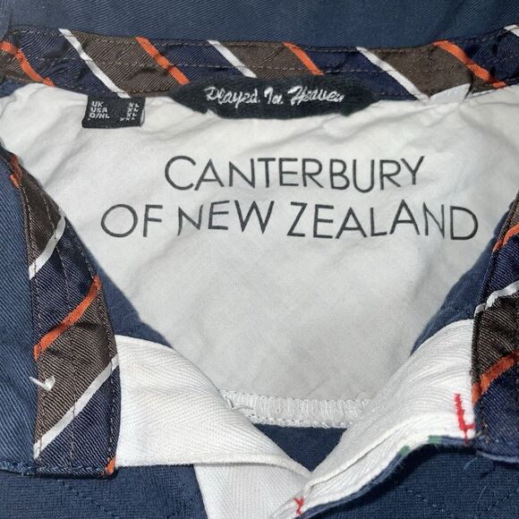 Canterbury New Zealand Rugby Shirt Men’s XL Long Sleeve Stripe Crest Logo Preppy - Picture 15 of 16